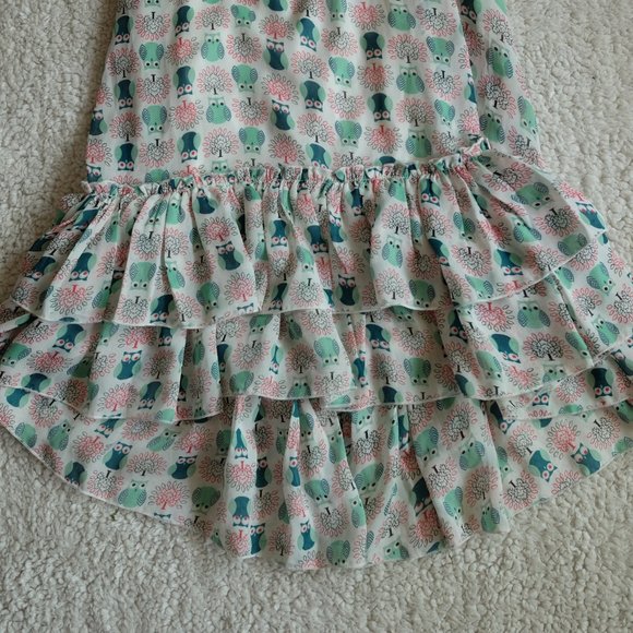 Traffic People Collar Dress with Cute Owl Print - Picture 4 of 5